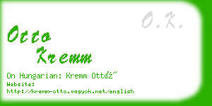 otto kremm business card